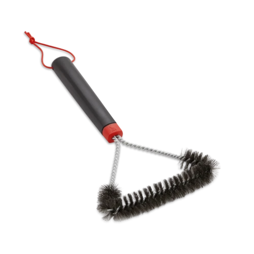 Szczotka do czyszczenia grilla, trójstronna, 30 cm, włosie ze stali nierdzewnej