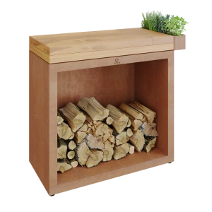 OFYR Butcher Block Storage 90 Corten Drewno Tekowe
