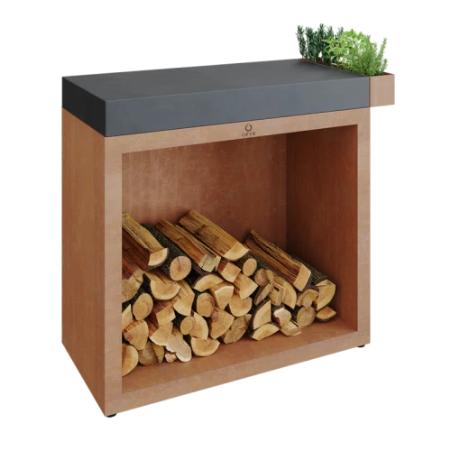 OFYR Butcher Block Storage 90 Corten Ceramika Ciemnoszara