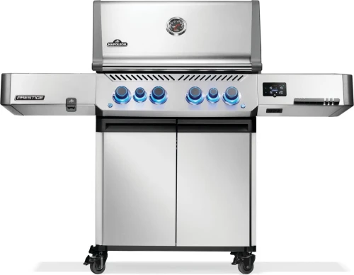 GRILL GAZOWY PRESTIGE 500 Z PALNIKIEM ROŻNA I PALNIKIEM BOCZNYM SIZZLE ZONE, STAL SZLACHETNA, WIFI
