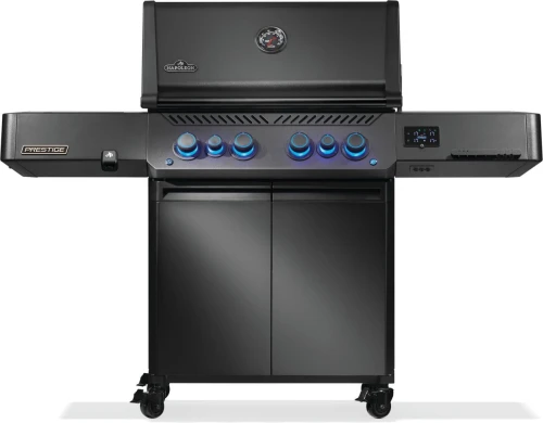 GRILL GAZOWY PHANTOM PRESTIGE 500Z PALNIKIEM ROŻNA I PALNIKIEM BOCZNYM SIZZLE ZONE, CZARNY MAT, WIFI