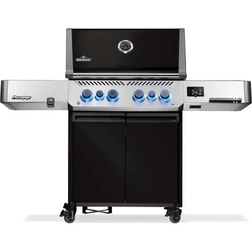 GRILL GAZOWY PRESTIGE 500 Z PALNIKIEM ROŻNA I PALNIKIEM BOCZNYM SIZZLE ZONE, CZARNY, WIFI