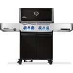 GRILL GAZOWY PRESTIGE 500 Z PALNIKIEM ROŻNA I PALNIKIEM BOCZNYM SIZZLE ZONE, CZARNY