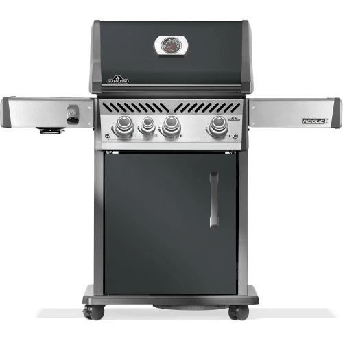 GRILL GAZOWY ROGUE PRO 425 Z PALNIKIEM BOCZNYM SIZZLE ZONE, SZARY,  Z PLANCHĄ I SZPATUŁAMI W KOMPLECIE